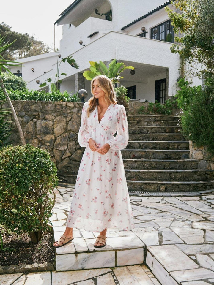 Neo Noir - Silfi Print Dress 164927 - 121 - Off White Kjoler 