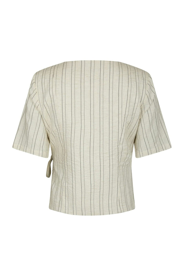 Neo Noir - Simmo Stripe Eyelet Blouse 167886 - 121 - Off White