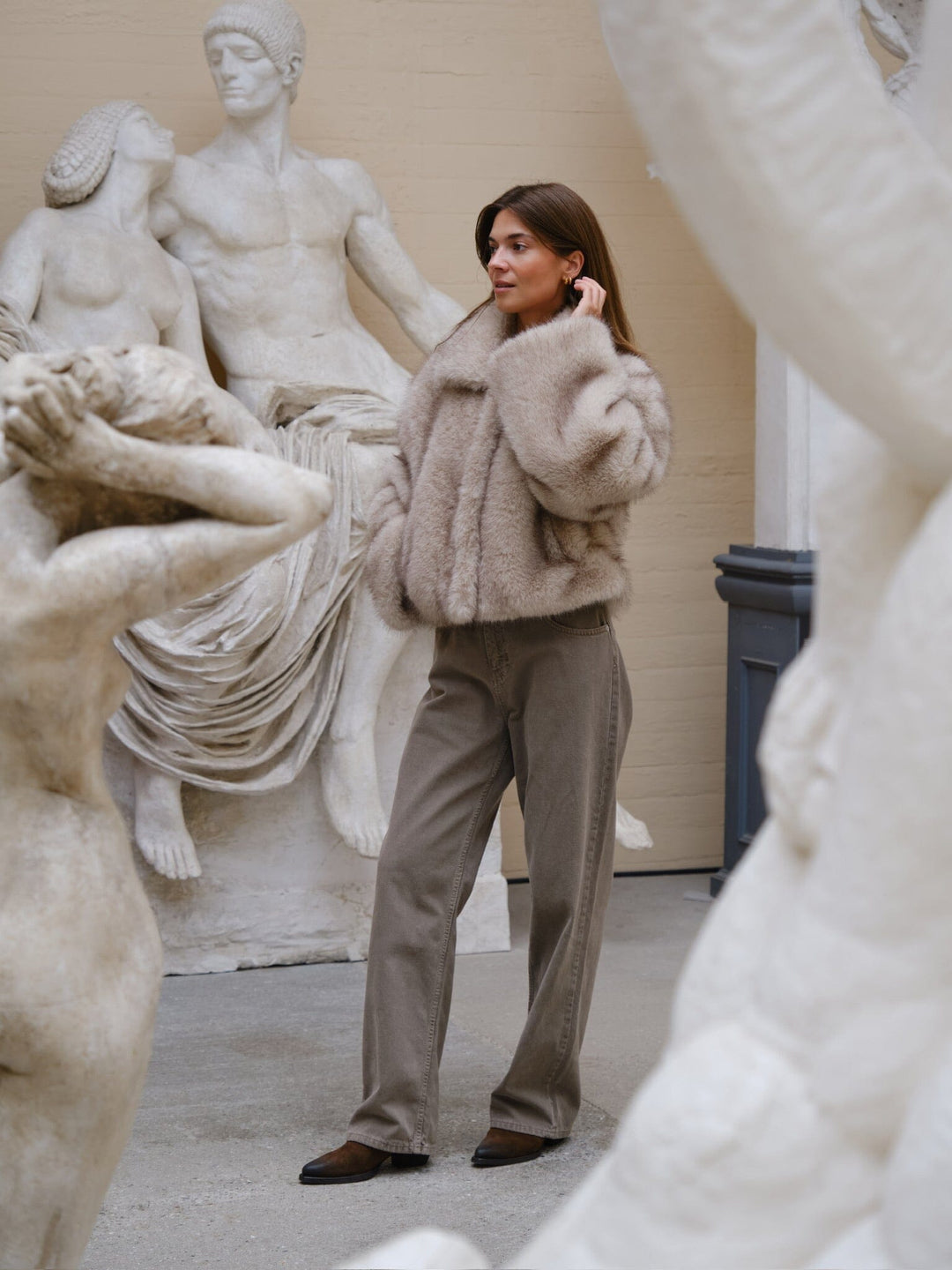 Neo Noir - Steff Faux Fur Jacket 165376 - 123 - Beige Jakker 