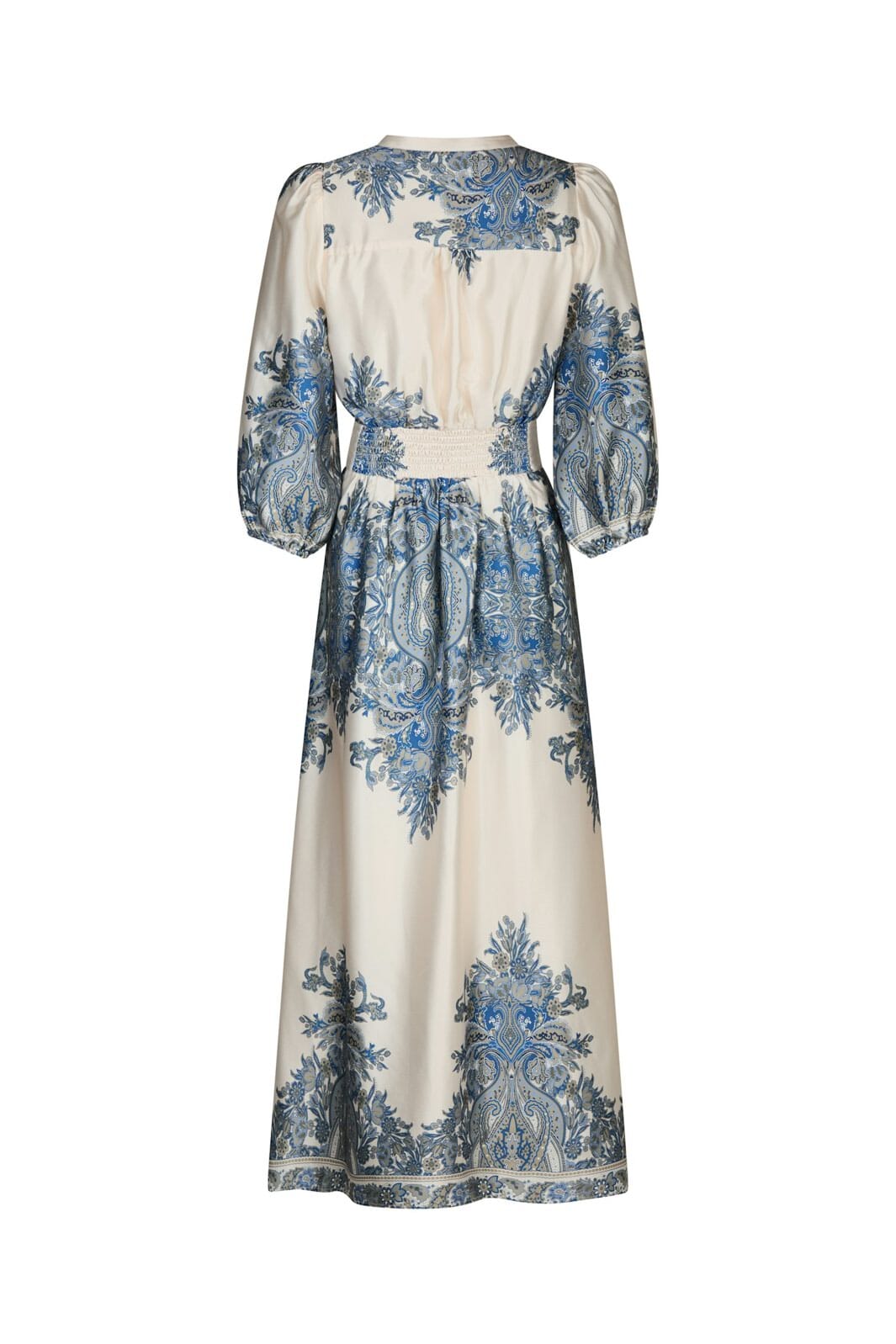 Neo Noir - Stellar Paisley Border Dress 166359 - 348 - Ash Blue
