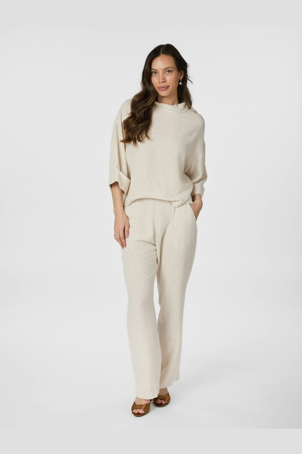 Neo Noir - Tatjanna Linen Jumpsuit 165935 - 815 - Natural