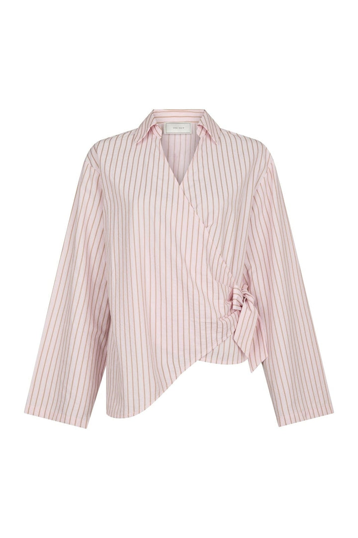 Neo Noir - Tifuna Stripe Wrap Shirt 167535 - 754 - Light Pink