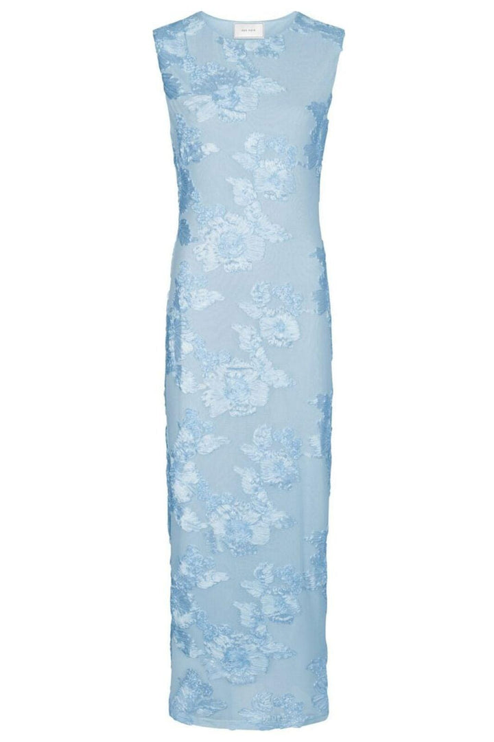 Forudbestilling - Neo Noir - Tiranna Big Flower Mesh Dress 166824 - 145 - Light Blue Kjoler 