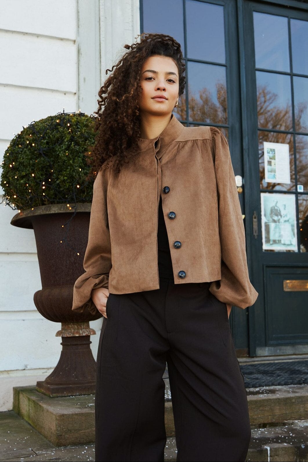 Neo Noir - Tirsa Faux Suede Jacket 168389 - 604 - Cognac Jakker 