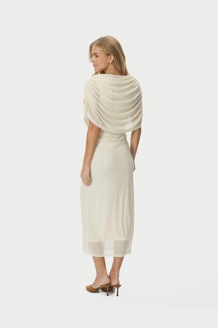 Neo Noir - Tottuna Long Drapy Mesh Dress 168451 - 191 - Light Yellow