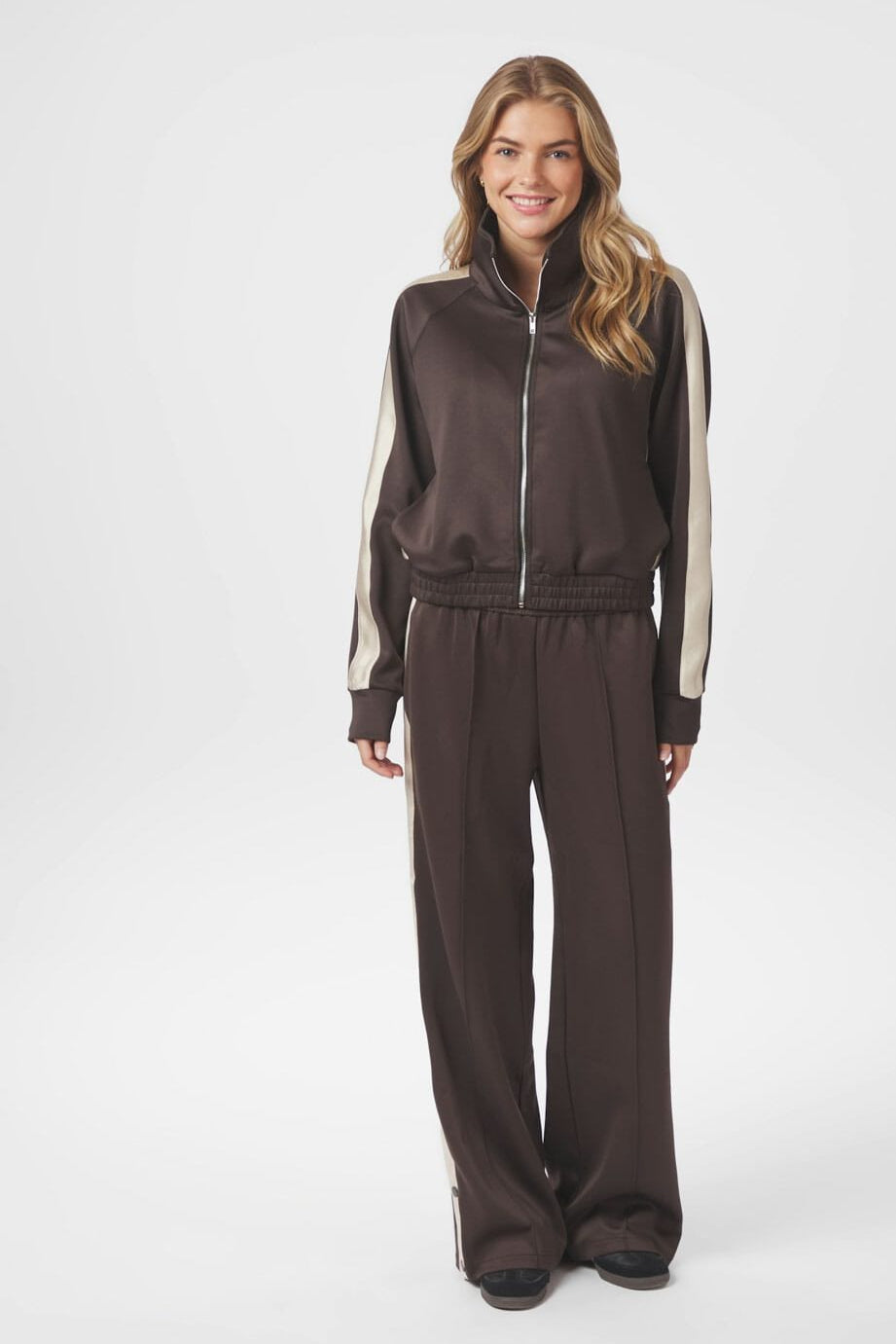 Neo Noir - Vera Track Suit Blouse 164247 - 676 - Dark Brown