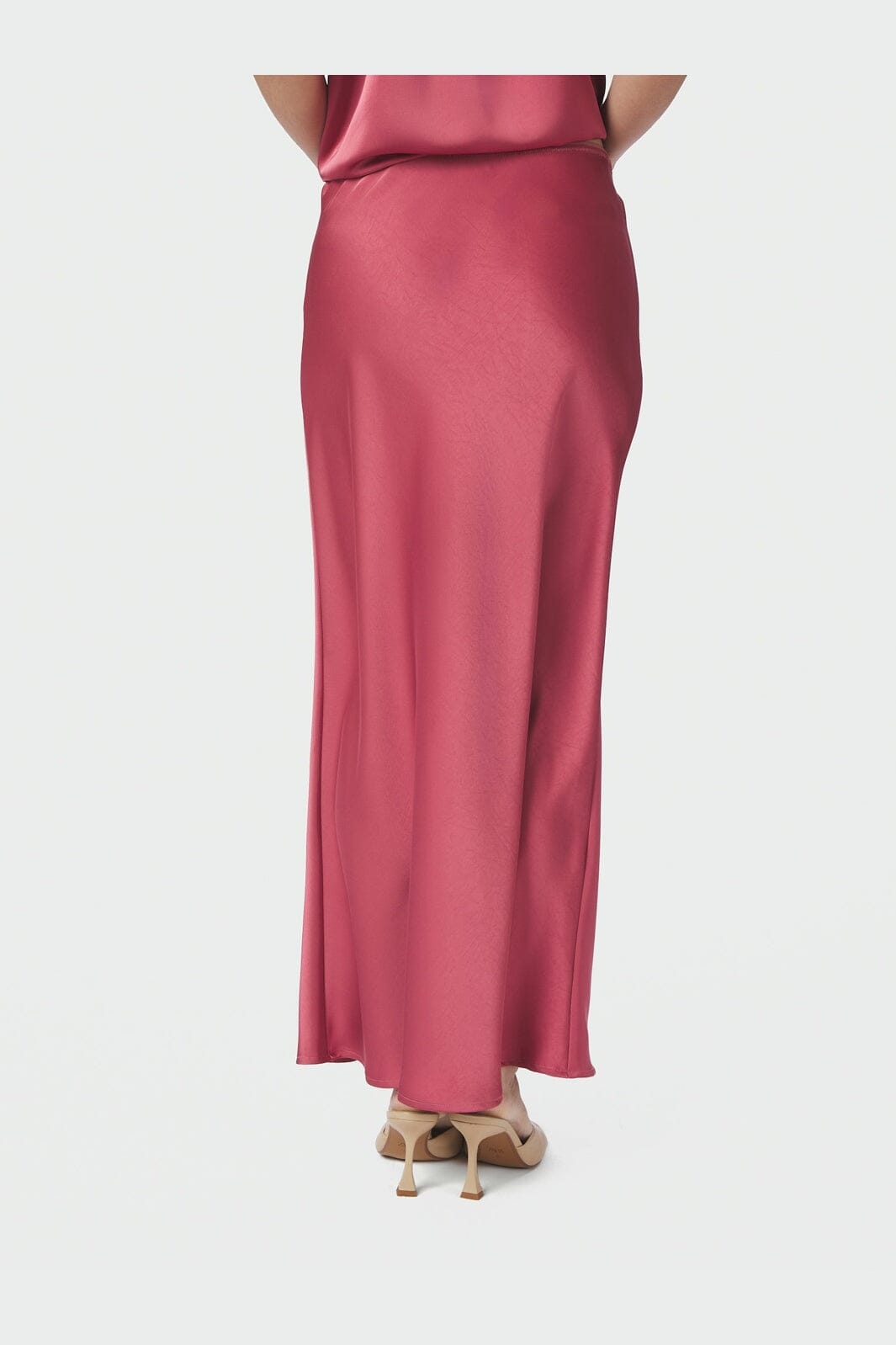 Neo Noir - Vicky Heavy Sateen Skirt 159588 - 430 - Cherry Pink