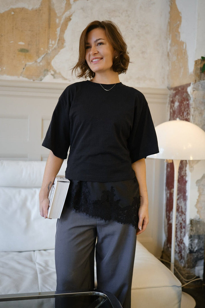 Neo Noir - Viole Lace Top 167409 - 100 - Black Toppe 