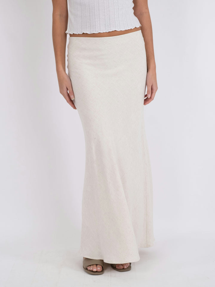 Neo Noir - Viso Linen Skirt - Natural