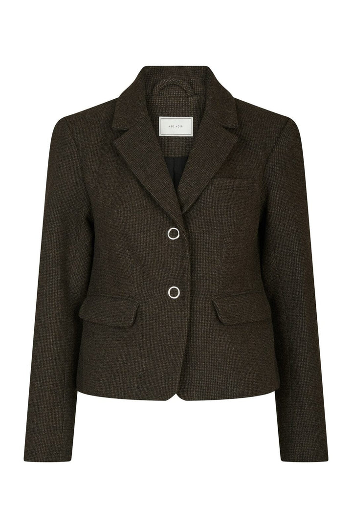 Neo Noir - Waed Mini Check Blazer 166184 - 205 - Brown Melange