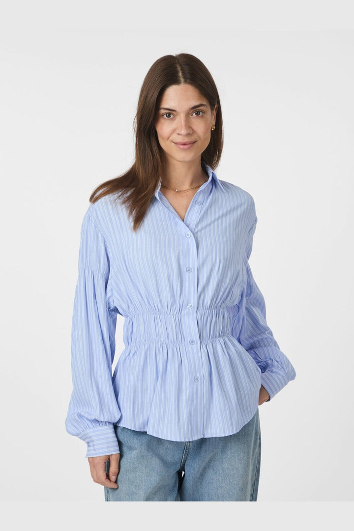 Neo Noir - Wales Stripe Shirt 166278 - 145 - Light Blue