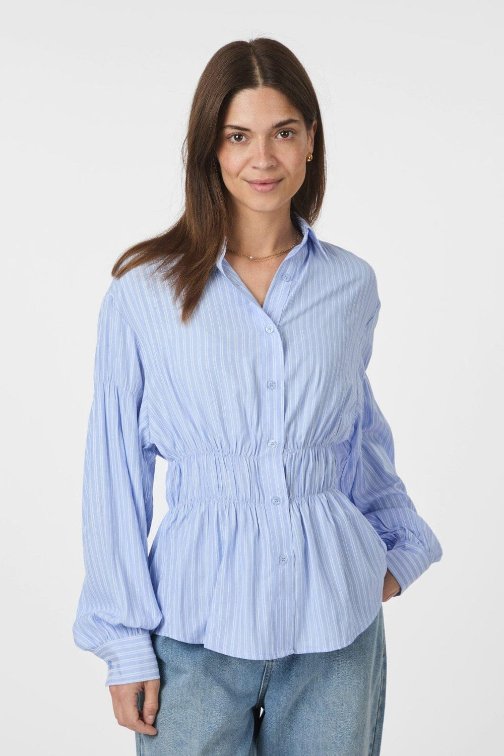 Neo Noir - Wales Stripe Shirt 166278 - 145 - Light Blue