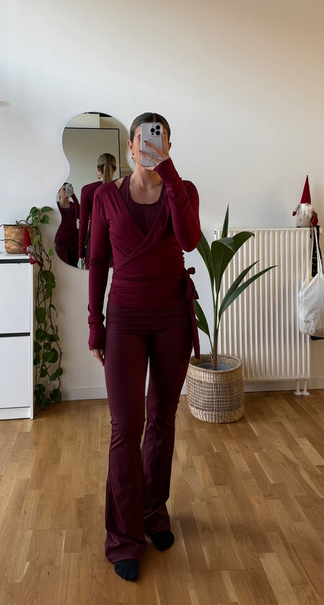 Neo Noir x Molly&My - Nia Jersey Wrap Blouse 165501 - 162 - Bordeaux Bluser 