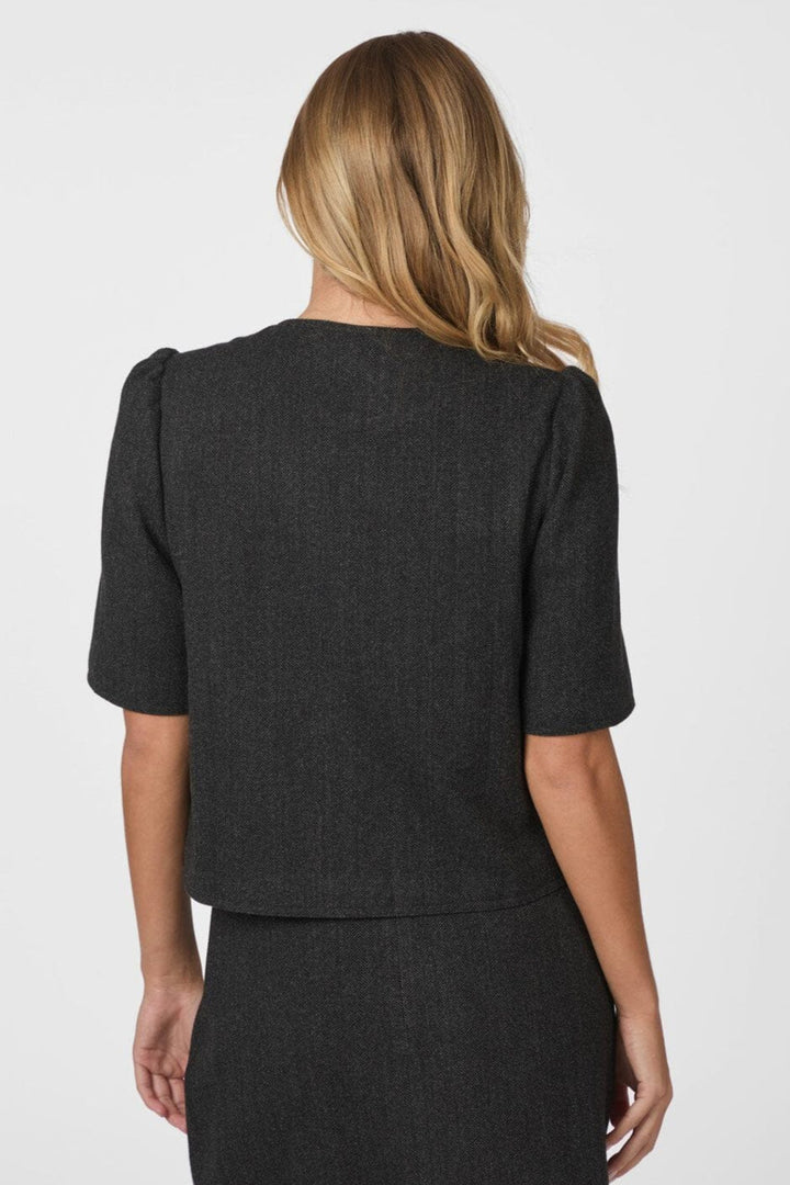 Neo Noir - Xanthe Herringbone Blazer 165683 - 104 - Dark Grey