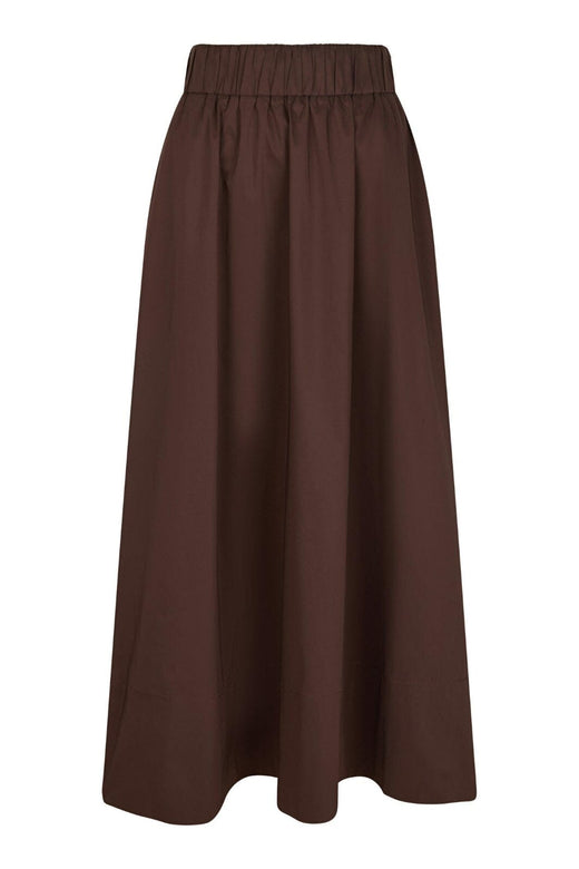 Neo Noir - Yara Long Poplin Skirt 163076 - 584 - Chocolate Brown