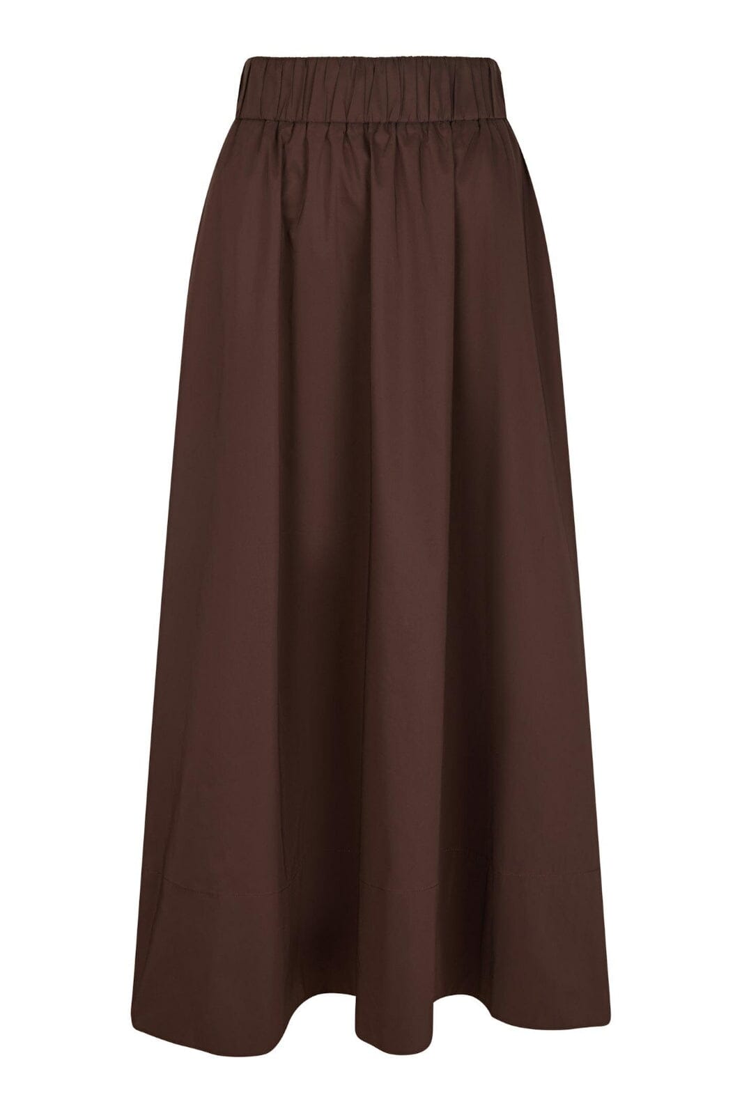 Neo Noir - Yara Long Poplin Skirt 163076 - 584 - Chocolate Brown