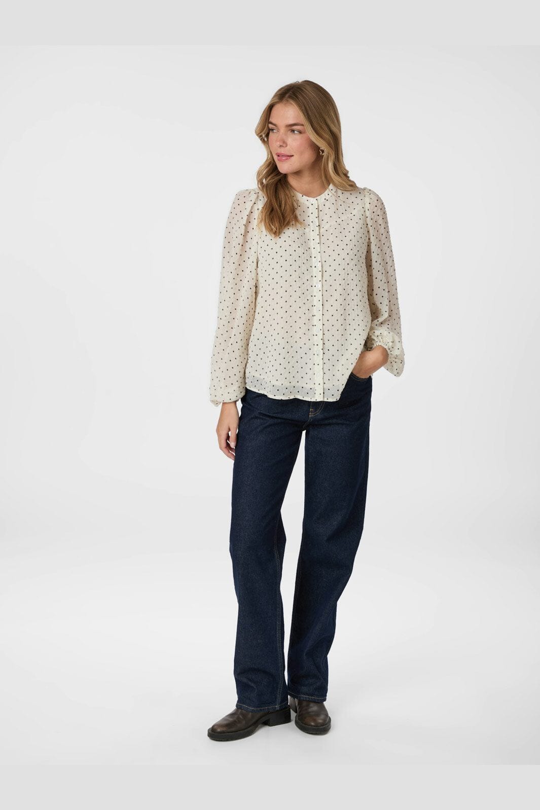 Neo Noir - Yrima Dot Blouse 166076 - 120 - White