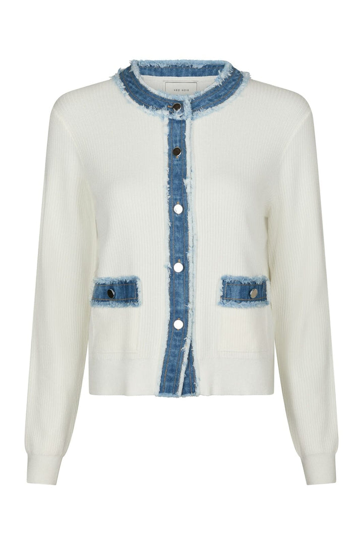 Neo Noir - Zelma Knit Denim Cardigan 167245 - 121 - Off White