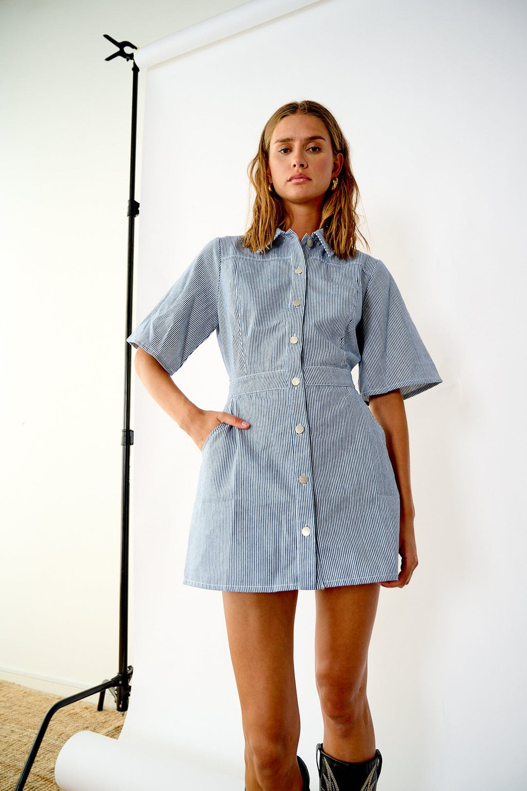 Noella - Benita Dress - Light Blue Kjoler 