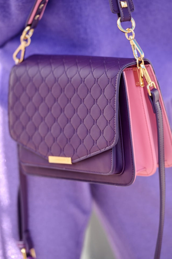 Noella - Blanca Multi Compartment Logo Bag - Plum Light Pink Tasker 