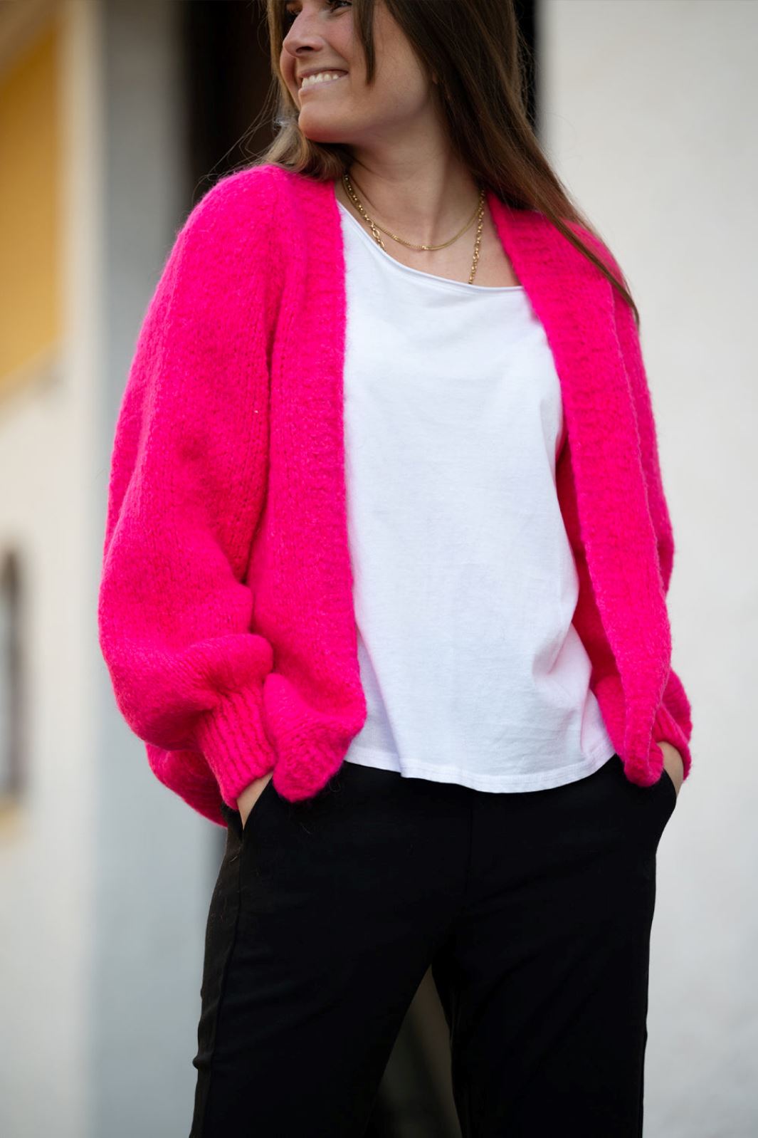 Noella - Fora Knit Cardigan - Poppy Pink Cardigans 