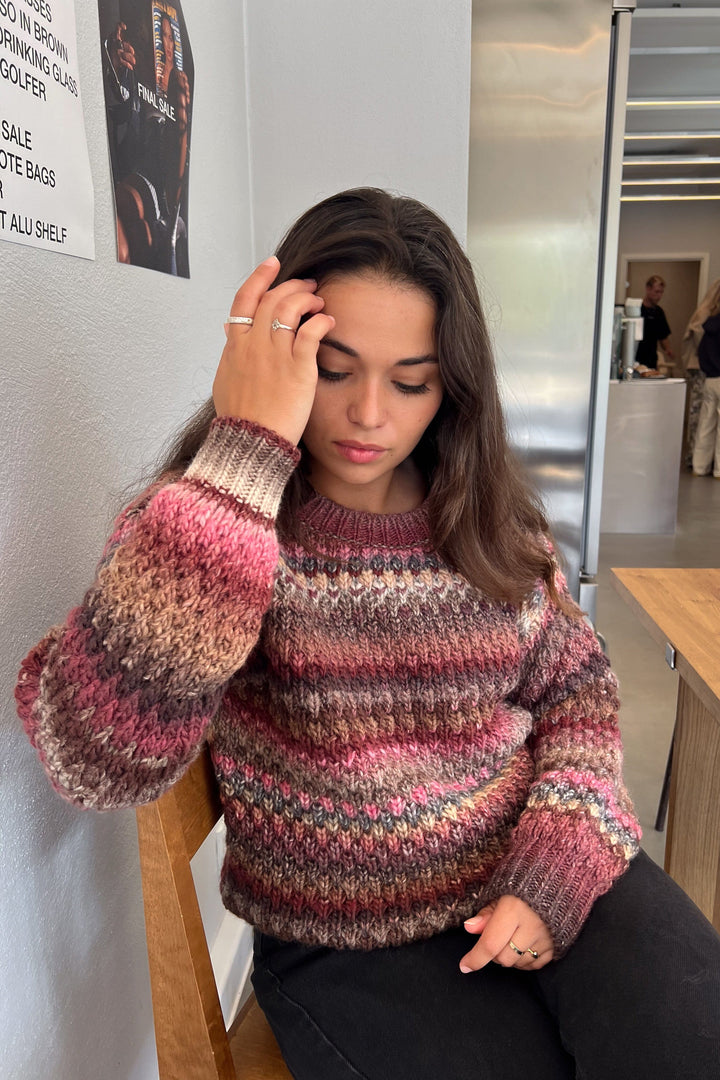 Noella - Gio Knit Sweater - 1047 Rust Mix Strikbluser 