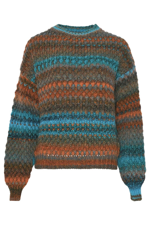 Noella - Gio Knit Sweater 12165005 - 1387 - Turquoise Brown Mix