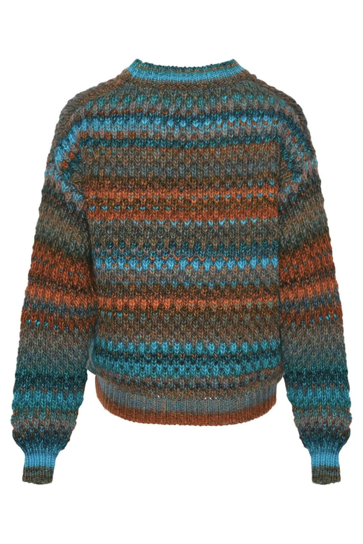 Noella - Gio Knit Sweater 12165005 - 1387 - Turquoise Brown Mix