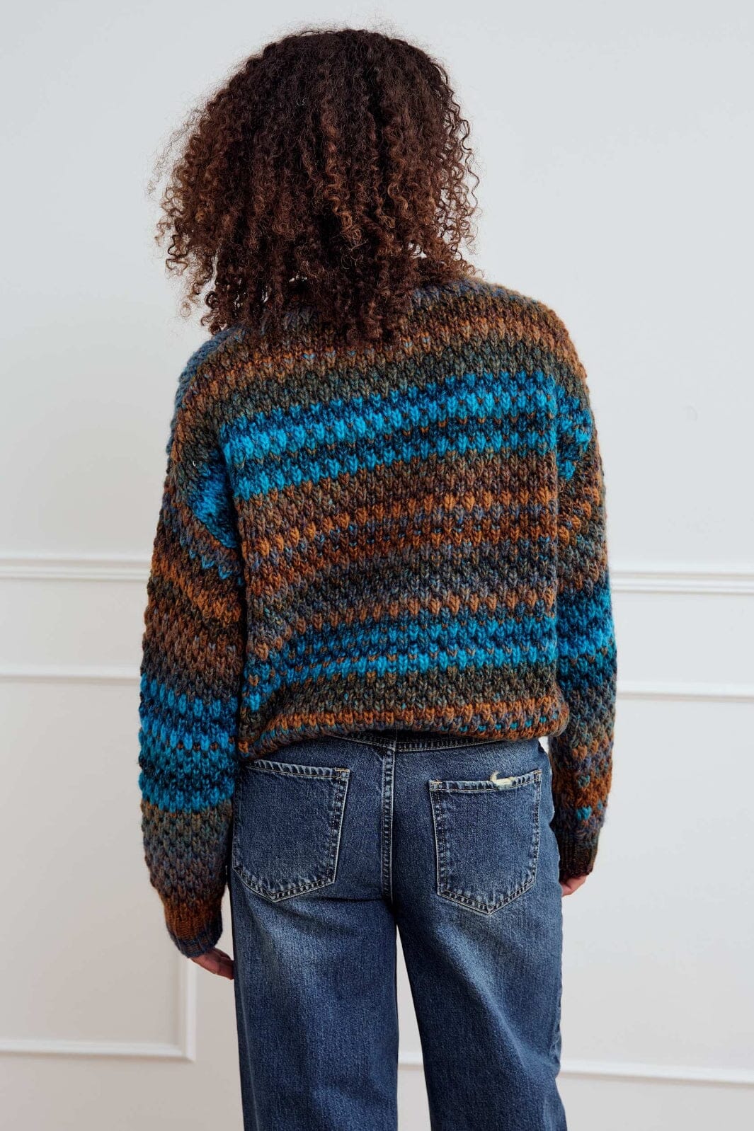 Noella - Gio Knit Sweater 12165005 - 1387 - Turquoise Brown Mix