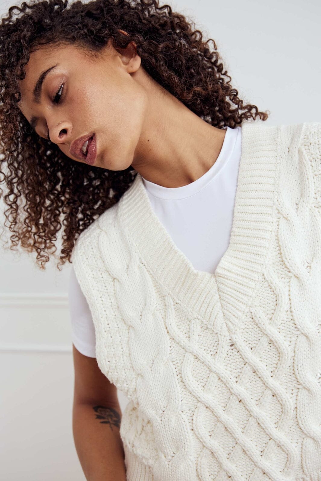Noella - Gio Knit Vest 13760001 - 974 - Ivory