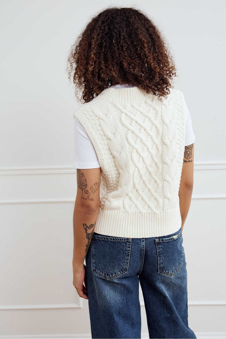 Noella - Gio Knit Vest 13760001 - 974 - Ivory