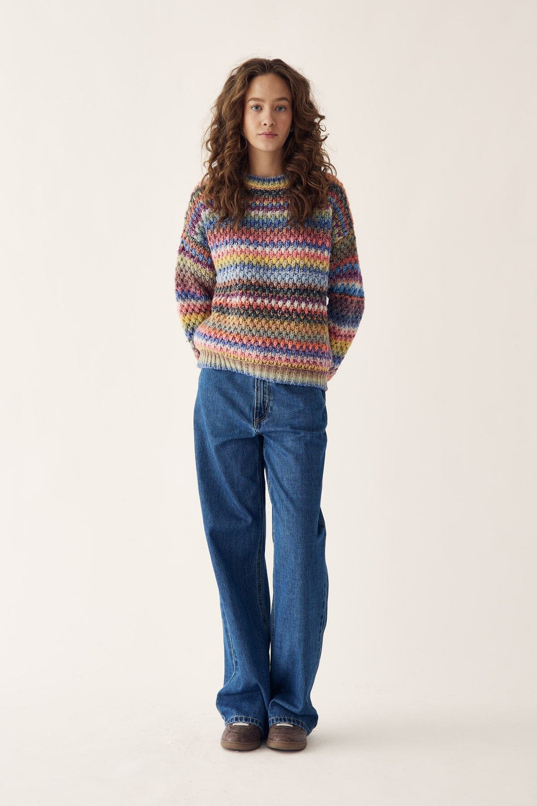 Noella - Gio Sweater - Multi Mix Strikbluser 