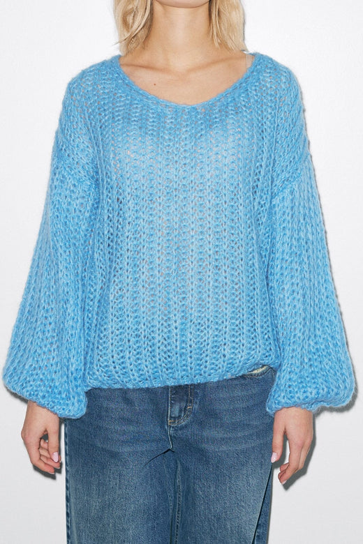 Noella - Joseph Knit Sweater - 109 Blue Strikbluser 