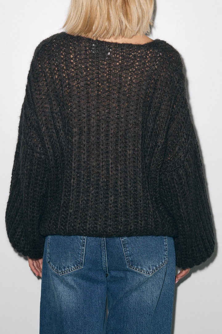 Noella - Joseph Knit Sweater 12265001 - 548 - Dark Brown Strikbluser 