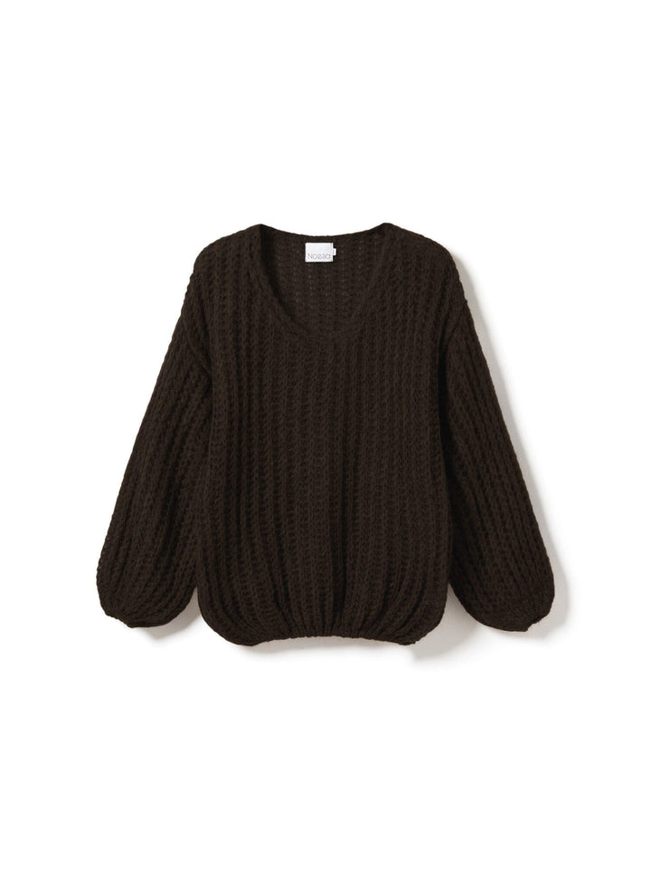Noella - Joseph Knit Sweater 12265001 - 548 - Dark Brown Strikbluser 