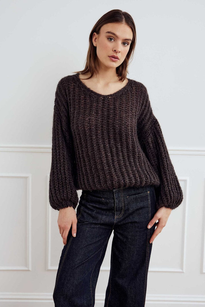 Noella - Joseph Knit Sweater 12265001 - 548 - Dark Brown