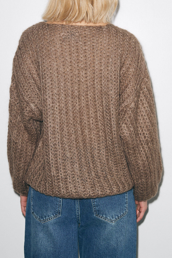 Noella - Joseph Knit Sweater - 143 Brown Strikbluser 