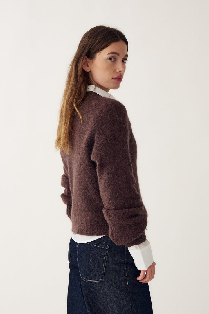 Noella - Kae Knit 12940085 - 1471 - Medium Brown Strikbluser 