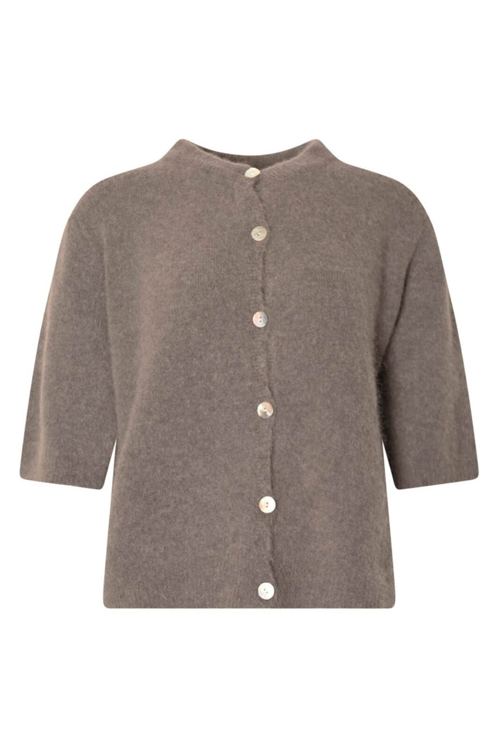 Noella - Kae Ss Knit Cardigan 12940086 - 173 - Coffee Cardigans 