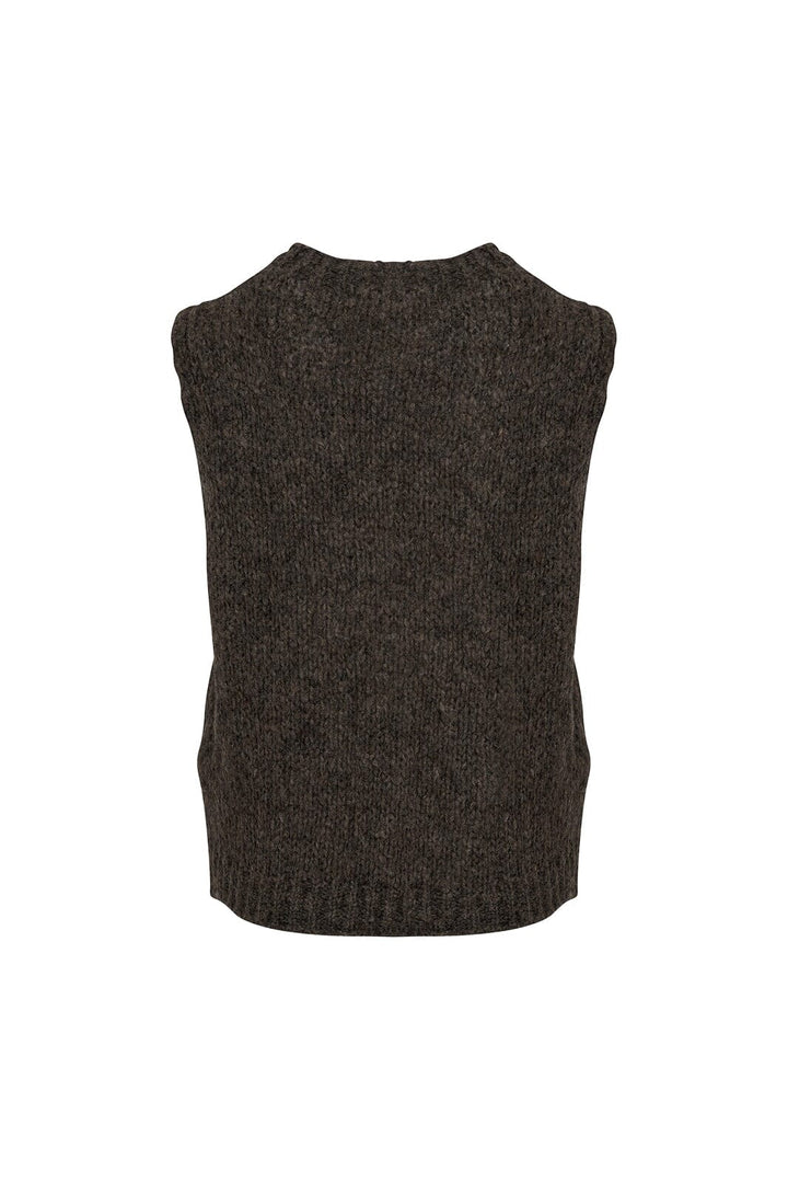 Noella - Kala Knit Vest 11162185 - Nature Brown