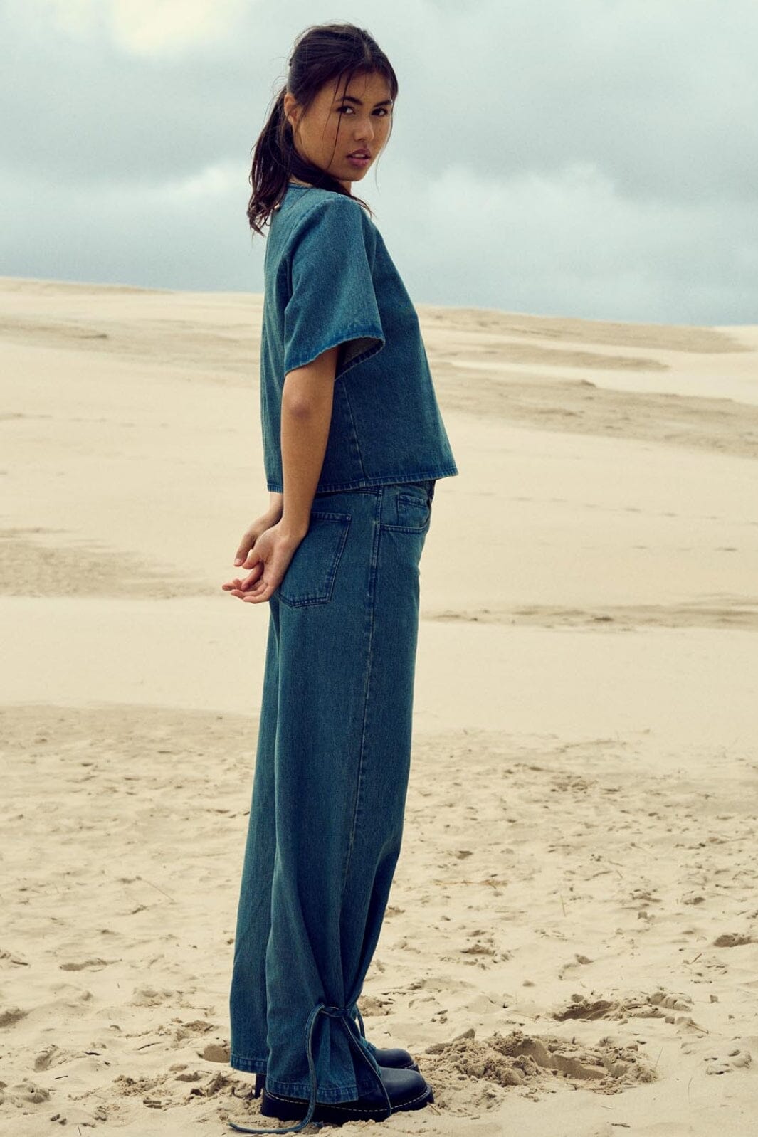 Noella - Kameko Blouse - 1056 Vintage Blue Wash