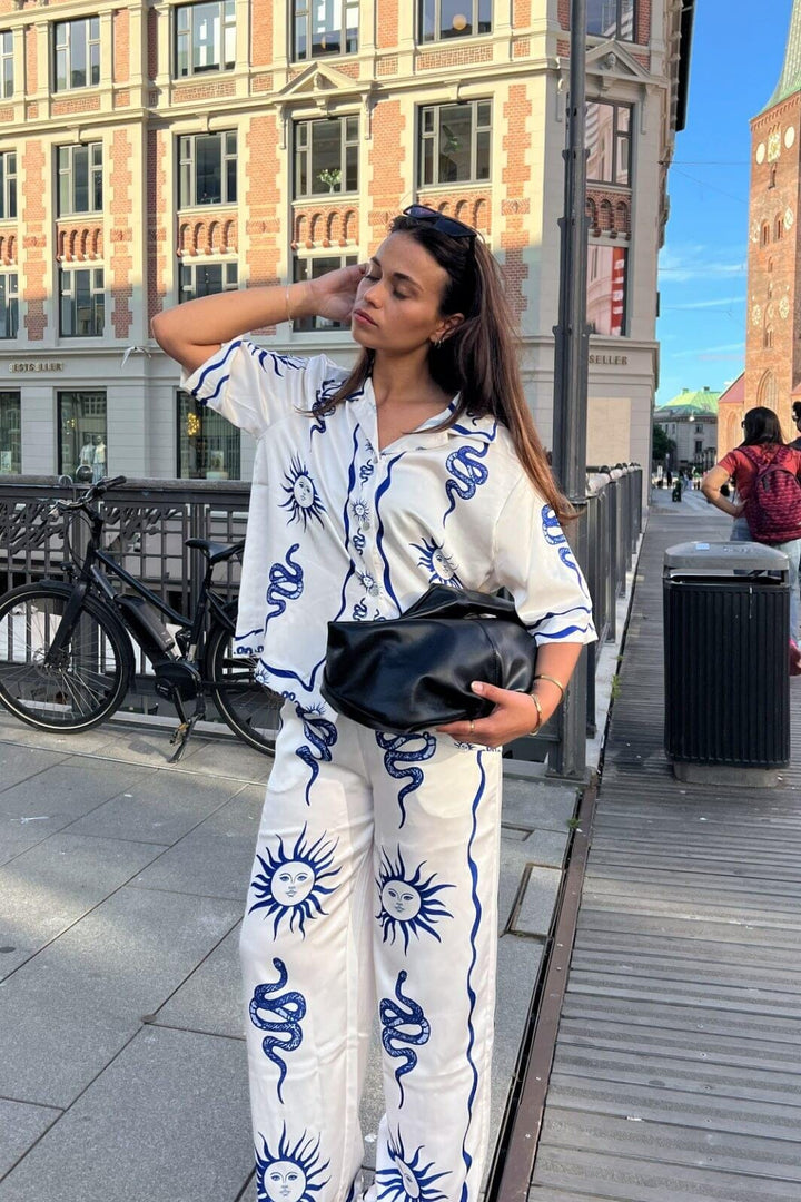 Noella - Kealy Shirt 13060001 - 1313 Chana Blue Print Skjorter 