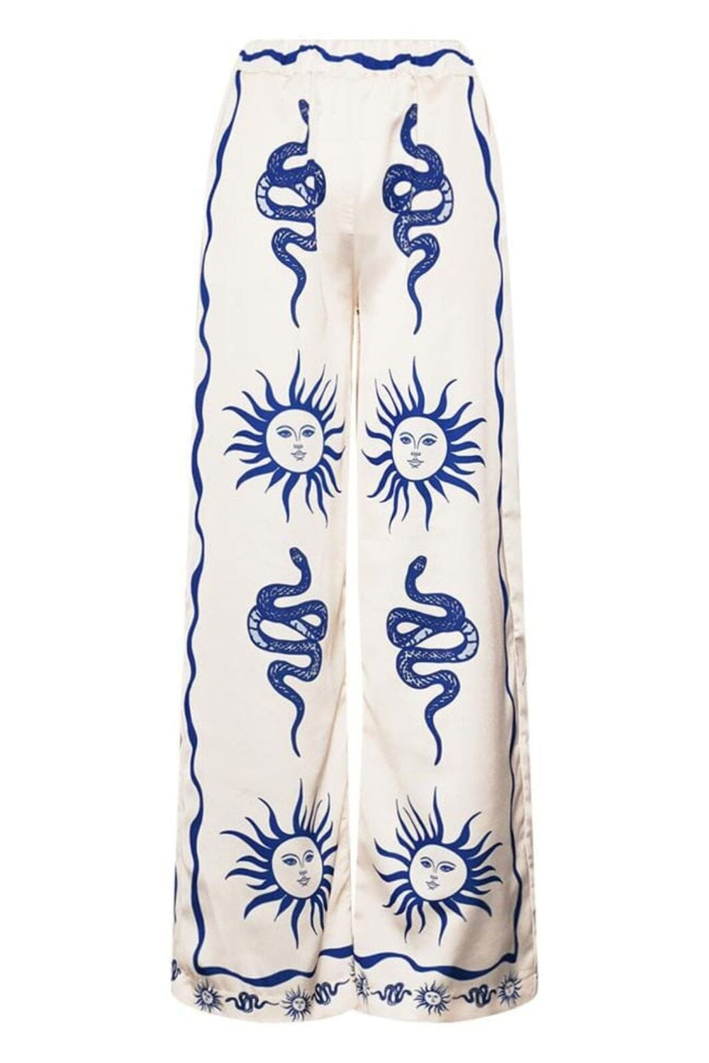 Noella - Kimona Pants 13060002 - 1313 Chana Blue Print Bukser 