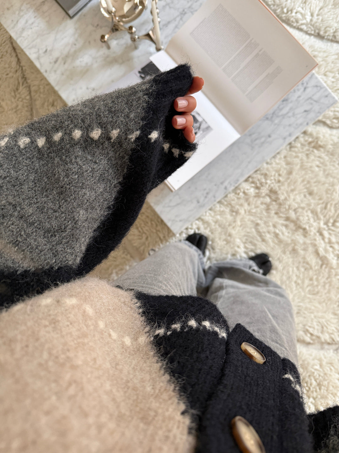 Noella - Lai Knit 14670001 - 670 - Navy Mix Strikbluser 