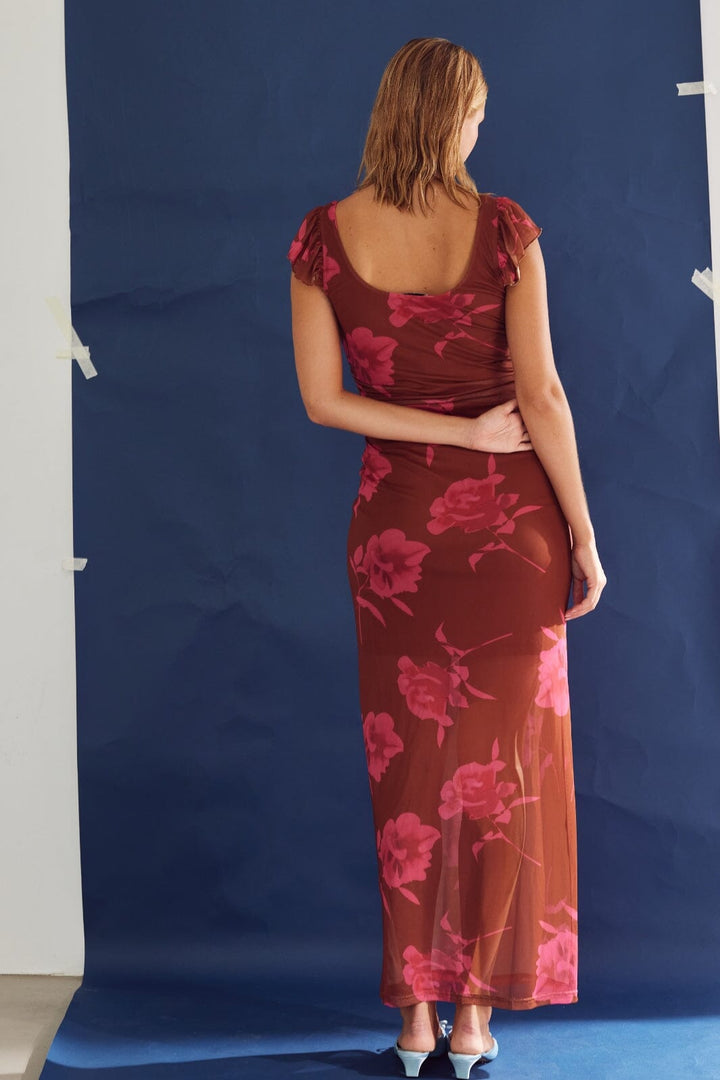 Noella - Lauryn Dress 13460001 - 1337 Cassie Brown Print Kjoler 