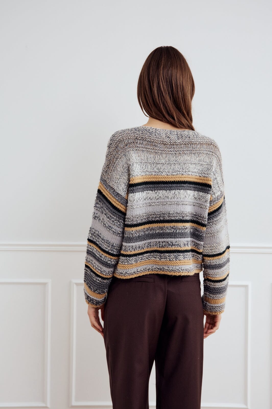 Noella - Leah Knit 13950002 - 507 - Grey Mix Strikbluser 