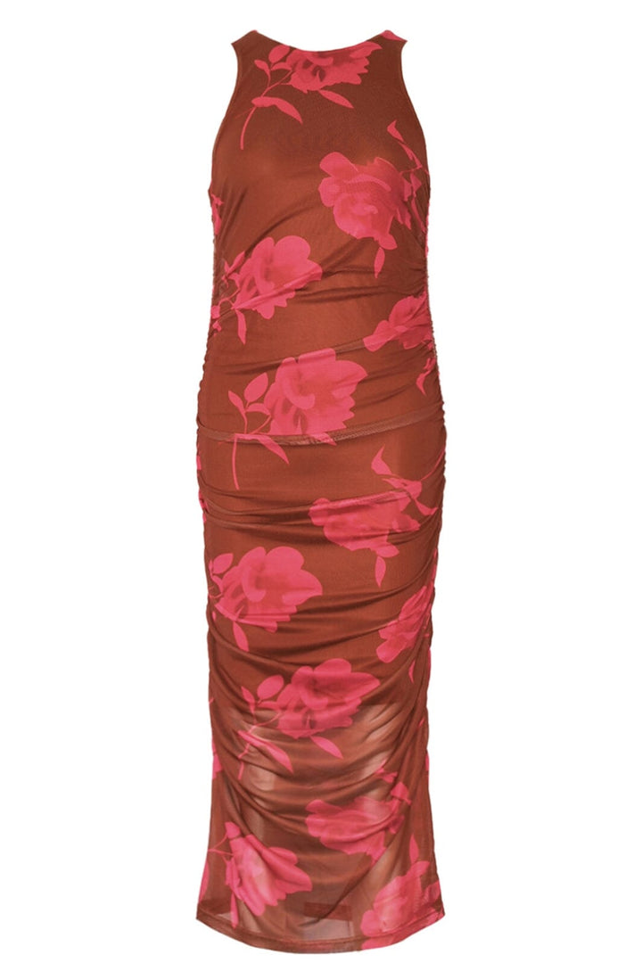 Noella - Leanna Dress 13460002 - 1337 Cassie Brown Print Kjoler 