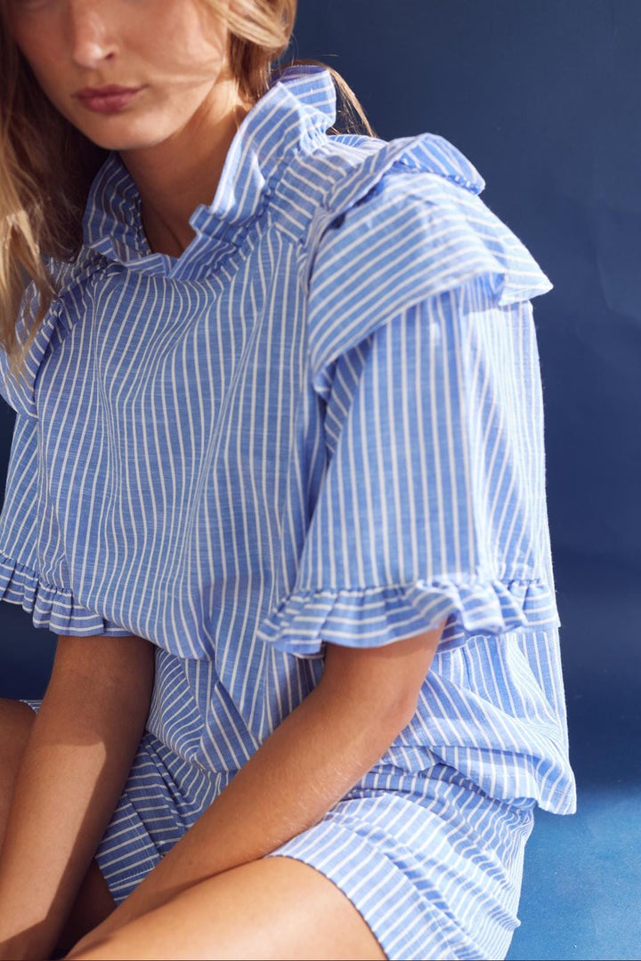 Noella - Lesly Blouse 13470002 - 117 Blue Stripe