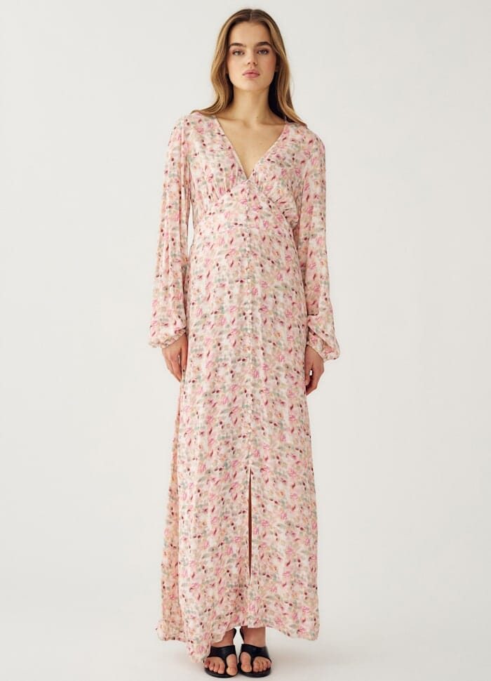Noella - Lilith Maxi Dress 14160005 - 1389 - Cinthia Pink Print Kjoler 