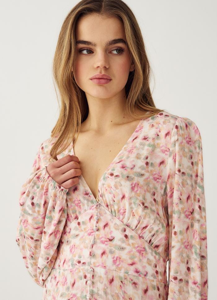 Noella - Lilith Maxi Dress 14160005 - 1389 - Cinthia Pink Print Kjoler 